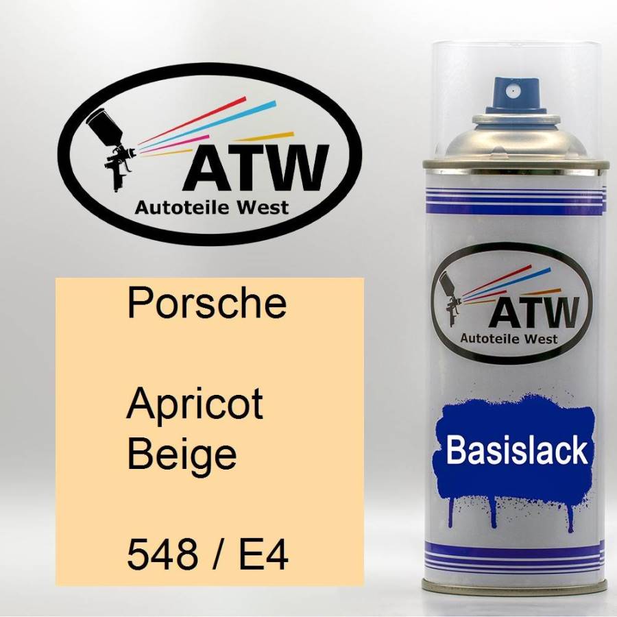 Porsche, Apricot Beige, 548 / E4: 400ml Sprühdose, von ATW Autoteile West.